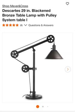 3 Industrial Black Pulley Floor / table Lamps