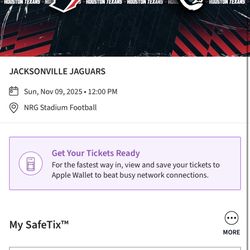 Houston Texans 2 Tickets Jacksonville Jaguars