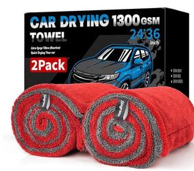 2 Pack XL Car Drying Towel