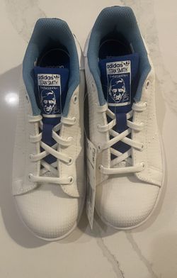 NEW IN BOX Adidas Originals Stan Smith Primeblue Kids Shoes FX6004 wht/wht/royblu
