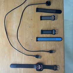 FITBIT watch- VERSA 3 w/screen protector, 2 Extra Bands, & 2 Chargers