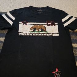 California Republic Stripe Sleeve T-shirt