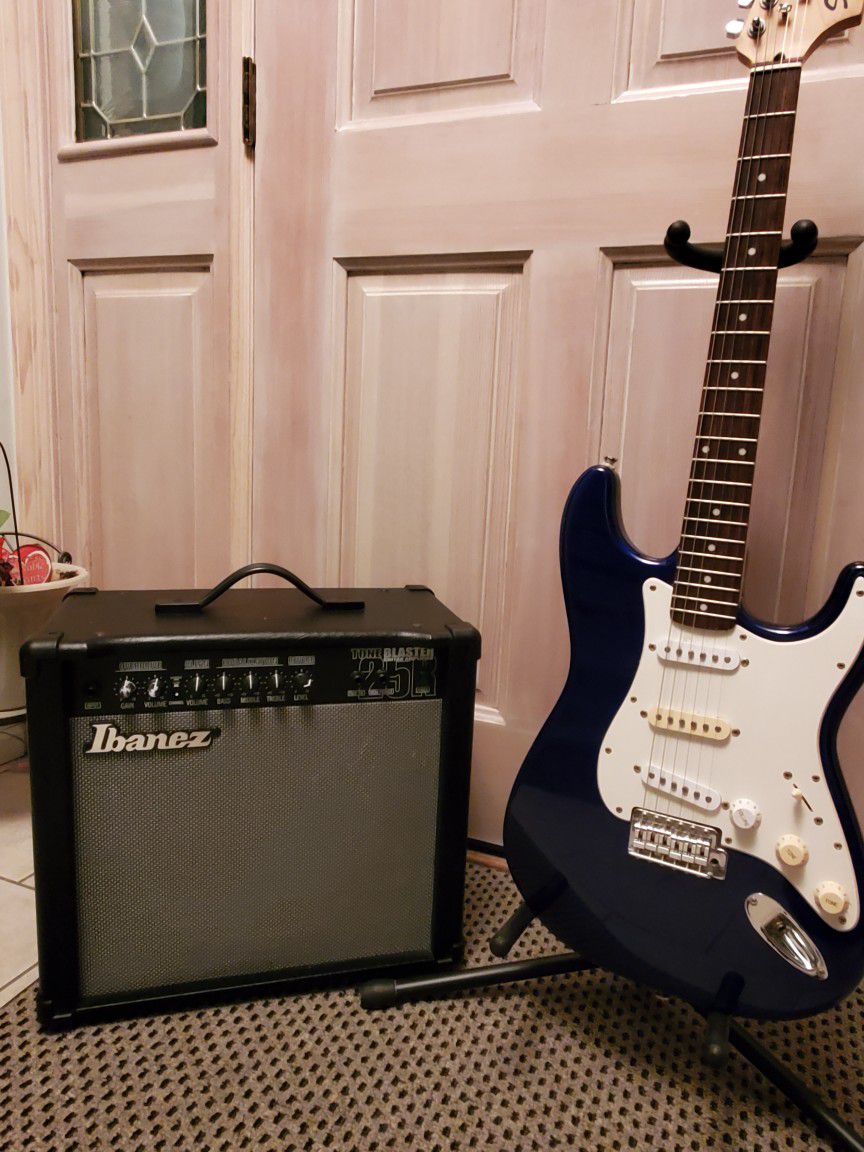 Fender Squier Affinity Series Stratocaster & Ibanez Toneblaster 25R Amplifier 