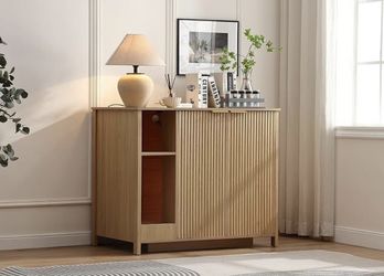 42.9'' Large Litter Box Cabinet for Self-Cleaning Litter Box Fits most self-cleaning boxes; Fluted doors; Large Inner Space; Litter Collector; Built-i
