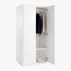 CB2 Gallery White 2-Door Wardrobe