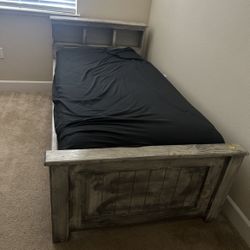 1 Twin Bed Frame With Or Without Mattress + Built-in Bed Frame
