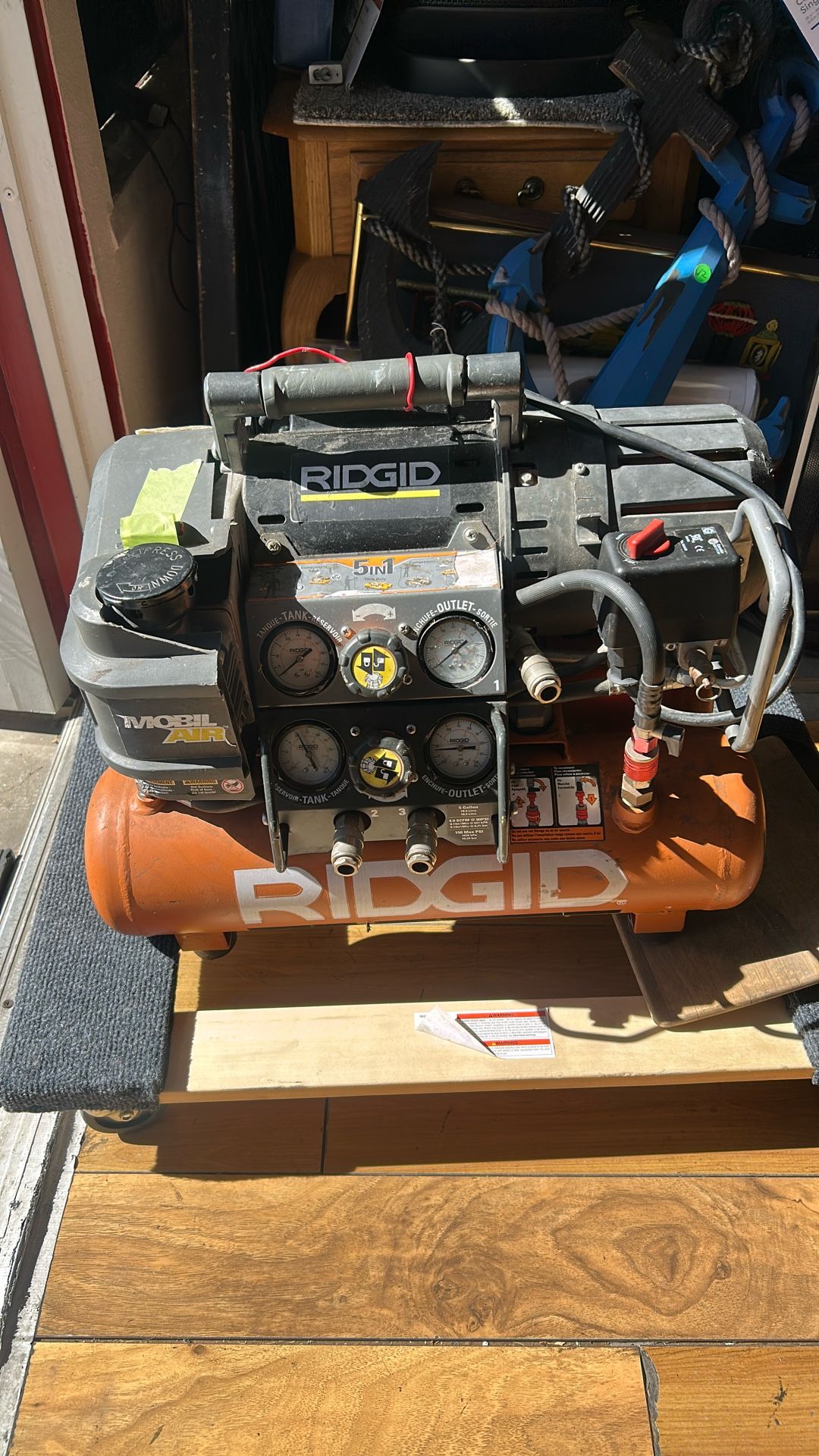 Ridgid 5 In 1 Air Compressor 