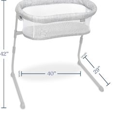 HALO Baby Flex BassiNest, Adjustable Travel Bassinet, Easy Folding, Lightweight with Mattress and Carrying Bag, Heather Weave