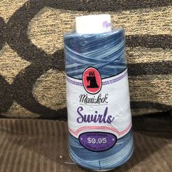 One of Maxi-Lock Serger Thread SWIRLS BLUEBERRY COB