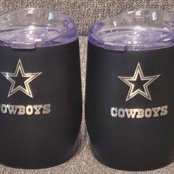 Dallas Cowboys Official NFL Unisex Pair Of 16oz  Tumblers
