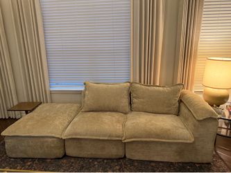 Modular chenille sofa