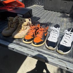 Good Conditions black ones size 11 and the other two 10 1/2