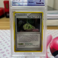 Pokémon TCG CCG 7 Root Fossil Stamped Reverse Holo EX Power Keepers