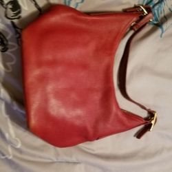 Used Red Coach Bag