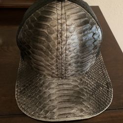Genuine Python Skin Fishnet Cap 