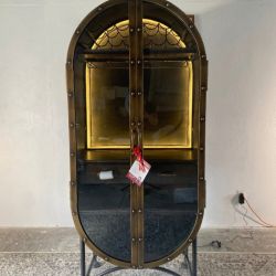 Kiayra 34" Solid Wood Bar Cabinet NEW