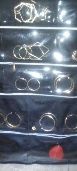 Gold & Silver-Tone Hoop Earrings Lot