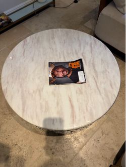 35” Round Real Marble Coffee Table – $350 OBO