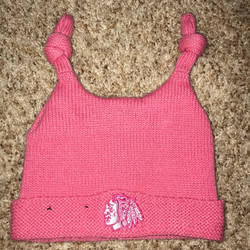nhl infant pink chicago blackhawks hat. Has 2 tiny spots where tag was connected see pics