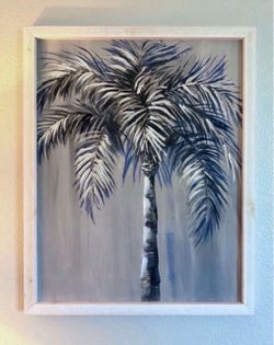 Framed Palm Tree Wall Art Painting