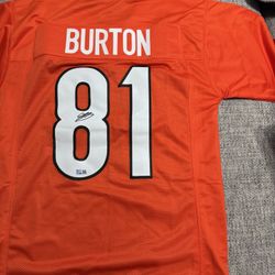 Jermaine Burton Signed Autograph Custom Jersey-Metabilia Coa -Cincinnati Bengals
