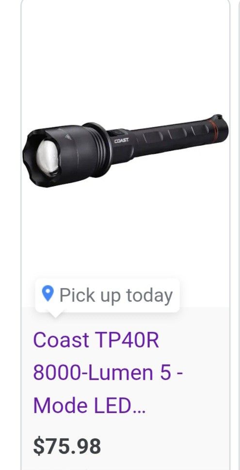 8000 Lumens Flashlight By Coast