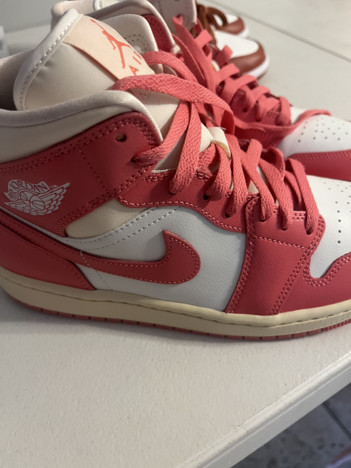 Pink Jordan 1 Mid Big Girl