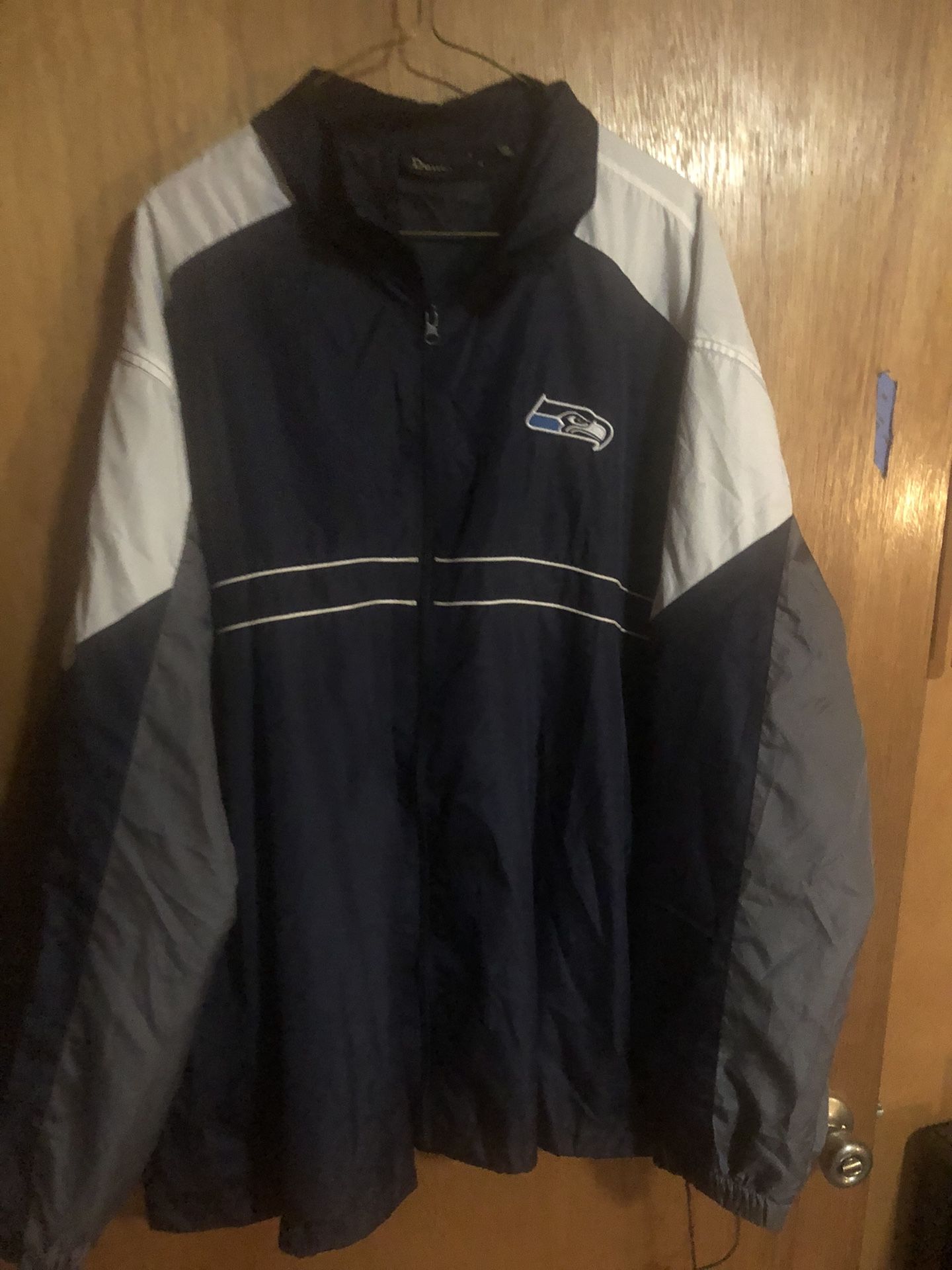 Dunbrooke NFL Seattle Seahawk Jacket SI Men’s Blue Gray Windbreaker Size XXLarge
