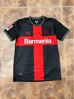 BAYER LEVERKUSEN CASTORE 2023/2024 FOOTBALL HOME JERSEY #34 XHAKA SIZE MEDIUM
