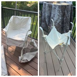 2 Collapsible folding chairs