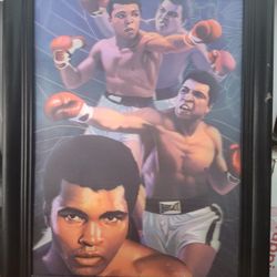 Muhammad Ali Boxing 3D Framed photo 14.5x18.5 