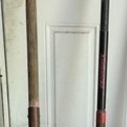 TWO HEAVY DUTY METAL DIGGING SHOVELS 
