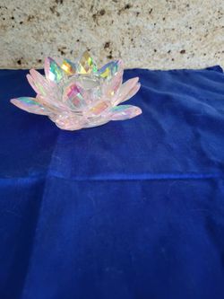 Iridescent Pink Glass Candle Votive