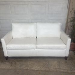 White Leather SOFA/BED