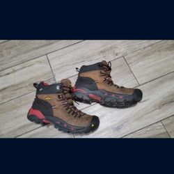 Keen Wide Mens 14ee Steel Toe Work Boots Brown Leather 