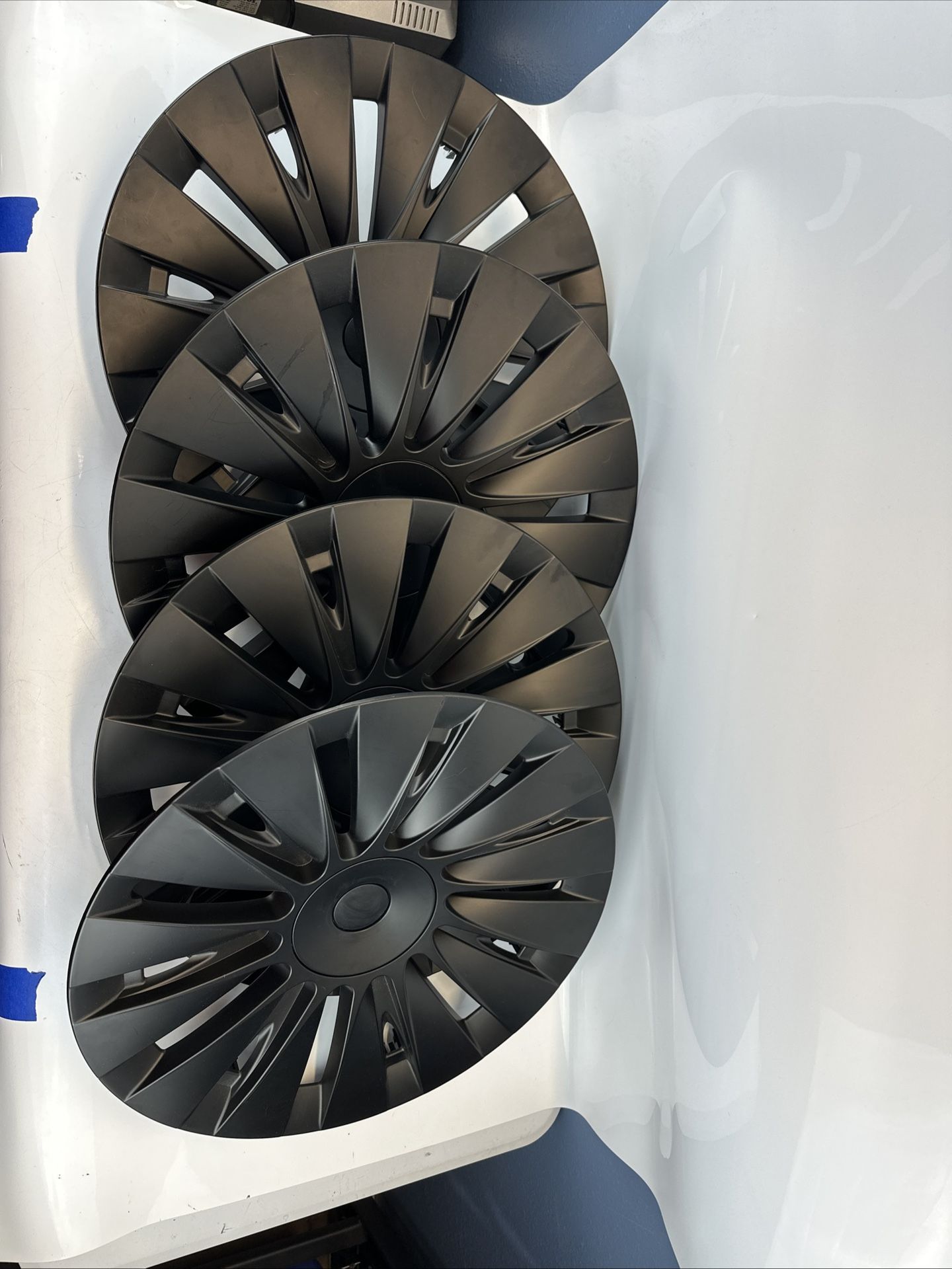 Set of a 4 Kavanic Wheel Covers Tesla Model Y 20" - Matte Black ABS Hubcaps