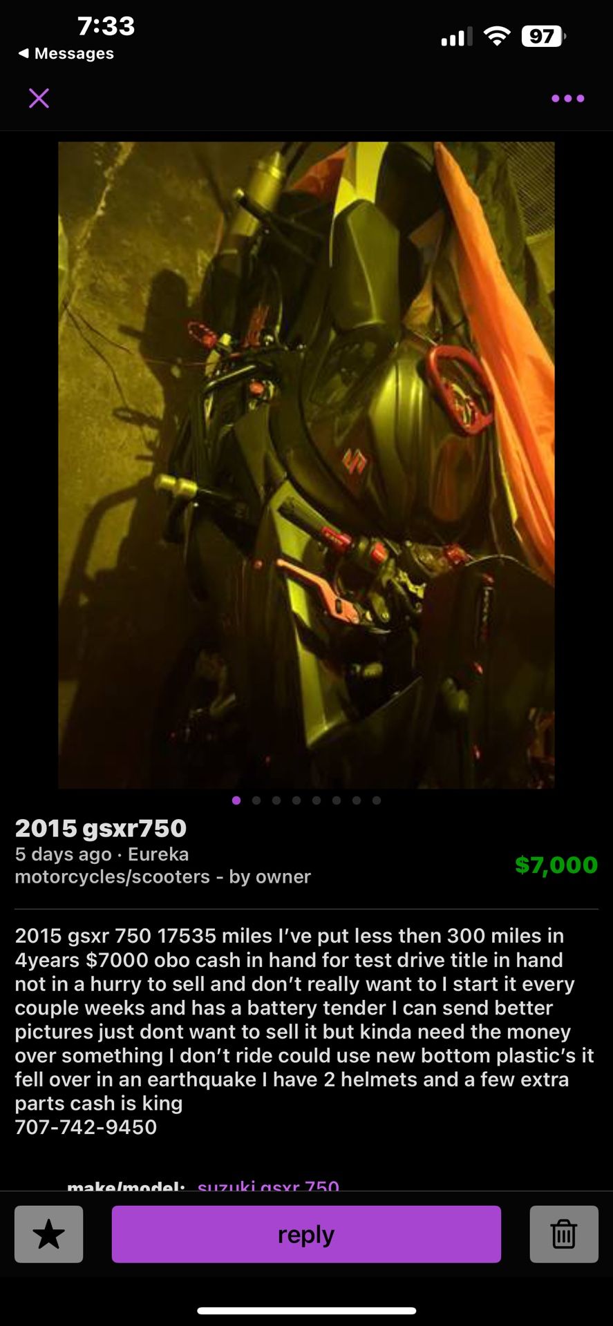 2015 Suzuki Gsxr750