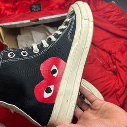 Cdg Converse Size 9 Black