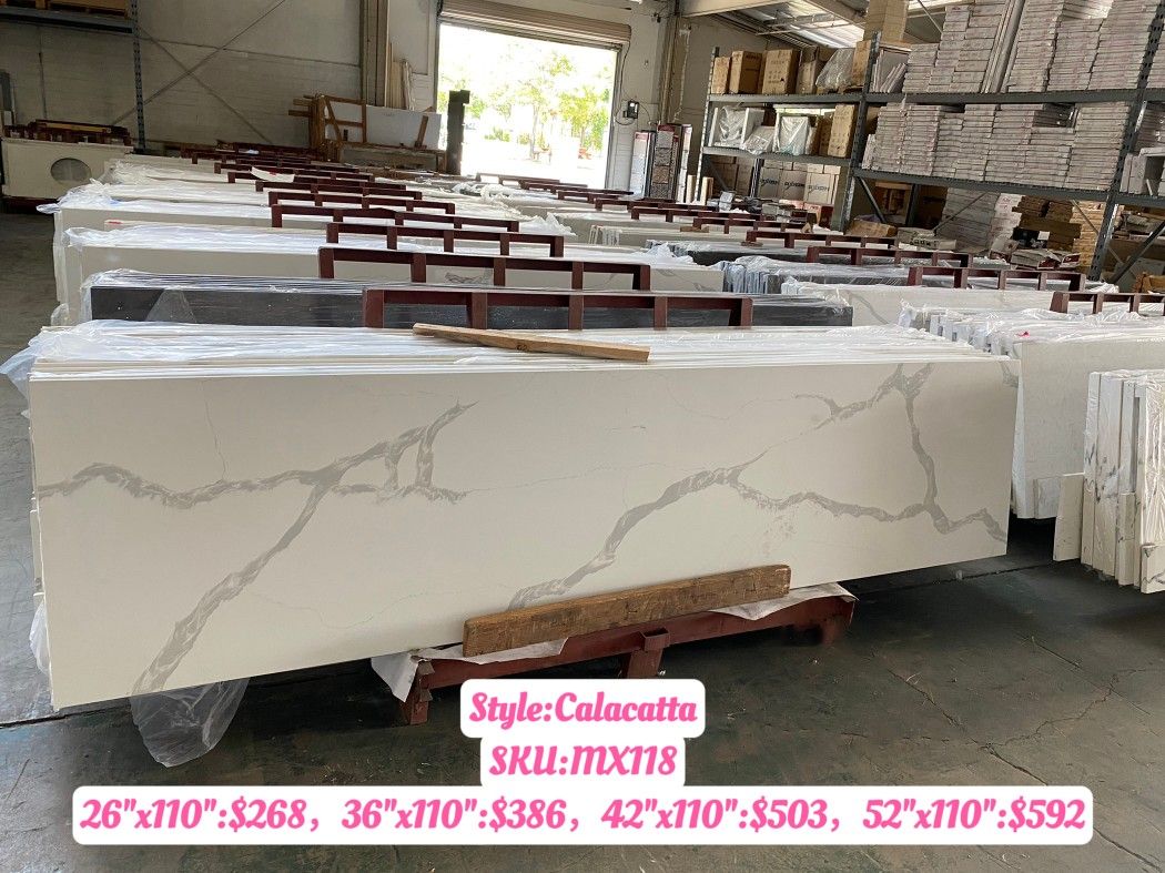 MAX Quartz & Countertop:MX118:Calacatta