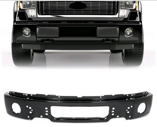 Front Bumper Face Bar fits 2009-2014 Ford F150 F-150 w/Fog Light Holes Replace for 9L3Z17757DPTM FO1002413 Electrophoresis