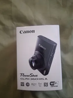 Canon Powershot Elph360 Hs Black Digital Camera Nib Sealed