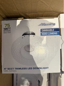 11 Maxxima 4” Trimless LED Recessed Downlights – Like New