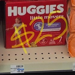 Huggies Little Movers Size 7 $25 42 count 