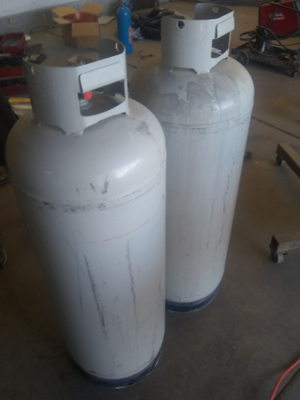 2-- 100lb propane tanks