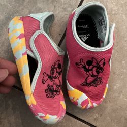 Toddler Minnie Mouse Adidas Water Shoes Size 8