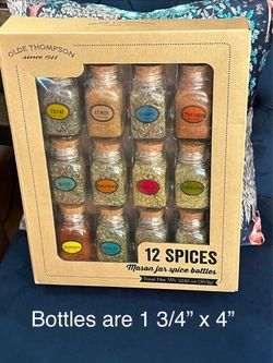 Spice bottle set (spices have expired but the bottles are cute!)