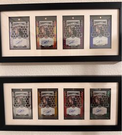 8 Variations Framed Derek Carr Show Time Auto Cards