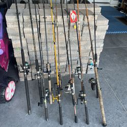 Fishing Rod/reel Combos $20 Each!!  Make Offer On All!  Must Sell 