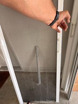 Sliding Screen Door with White Frame