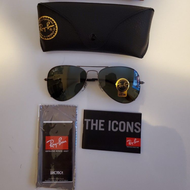 Ray-Ban RB3025 58mm Aviator Sunglasses (Gunmetal Frames/Green Lenses)